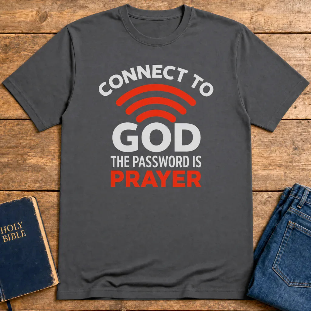 Connected Through Prayer T-Shirt - Charcoal