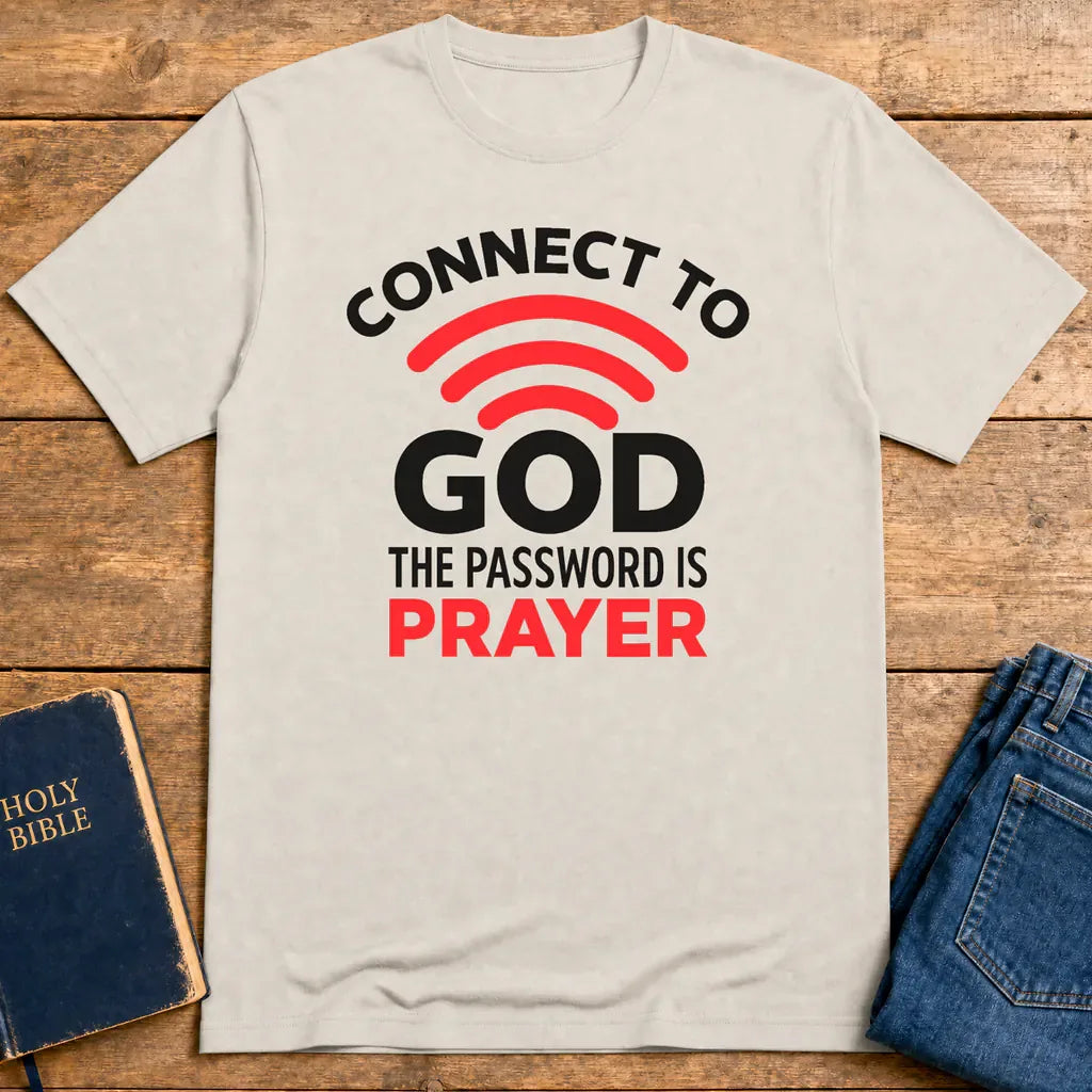 Connected Through Prayer T-Shirt - Ice Grey