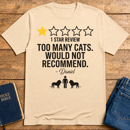 Too Many Cats One-Star Review T-Shirt - Natural
