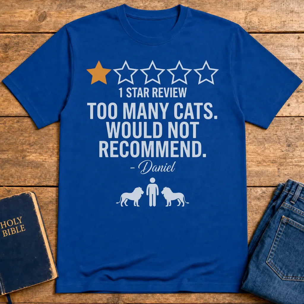 Too Many Cats One-Star Review T-Shirt - Royal