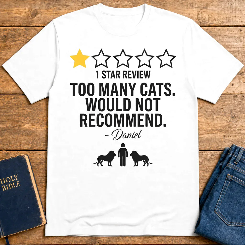 Too Many Cats One-Star Review T-Shirt - White