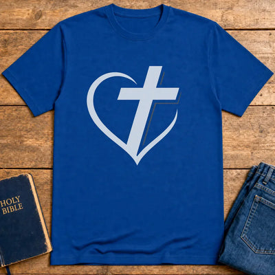 Heart and Cross Unity T-Shirt - Royal