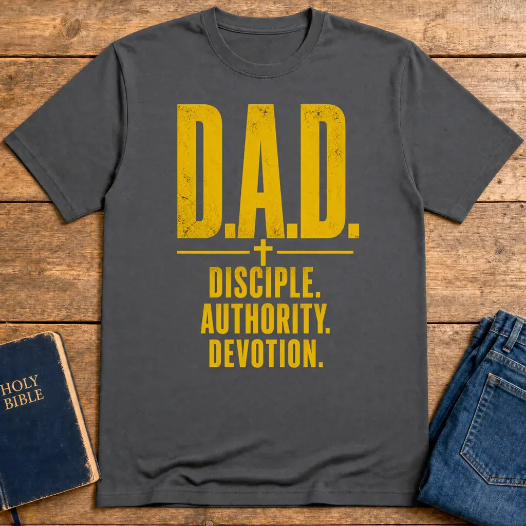 D.A.D. Disciple Authority Devotion T-Shirt - Charcoal