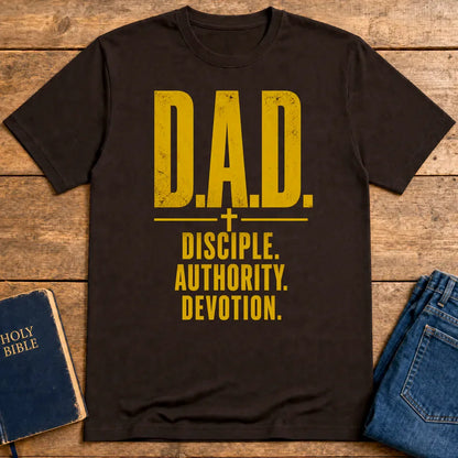 D.A.D. Disciple Authority Devotion T-Shirt - Dark Chocolate