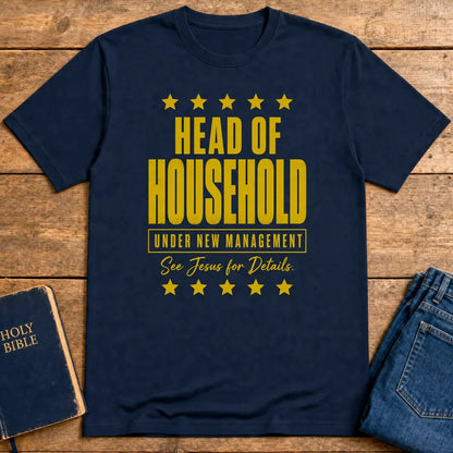 Head of Household New Management T-Shirt - Navy
