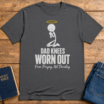 Dad Knees Worn Out T-Shirt - Charcoal