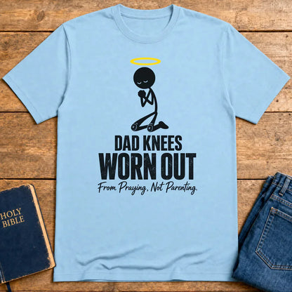 Dad Knees Worn Out T-Shirt - Light Blue