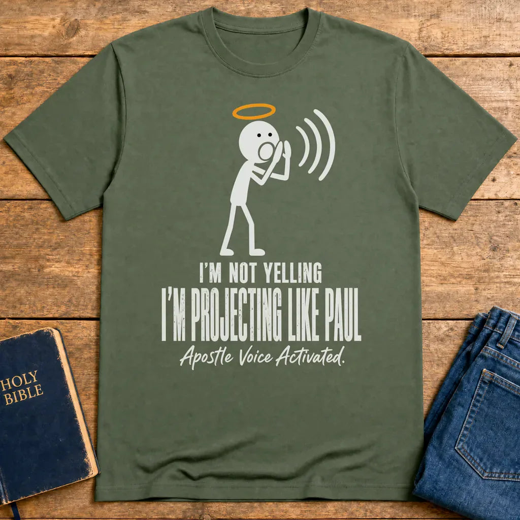 Projecting Like Paul T-Shirt - Military Green