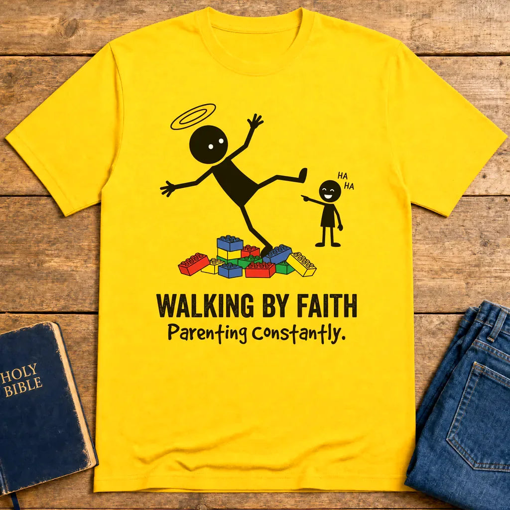 Walking by Faith Parenting T-Shirt - Daisy