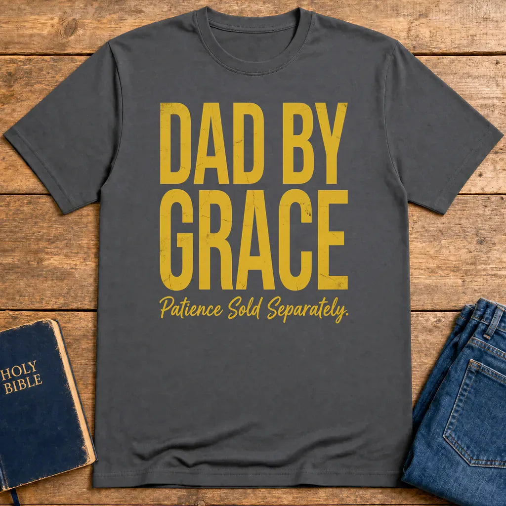 Dad by Grace T-Shirt - Charcoal