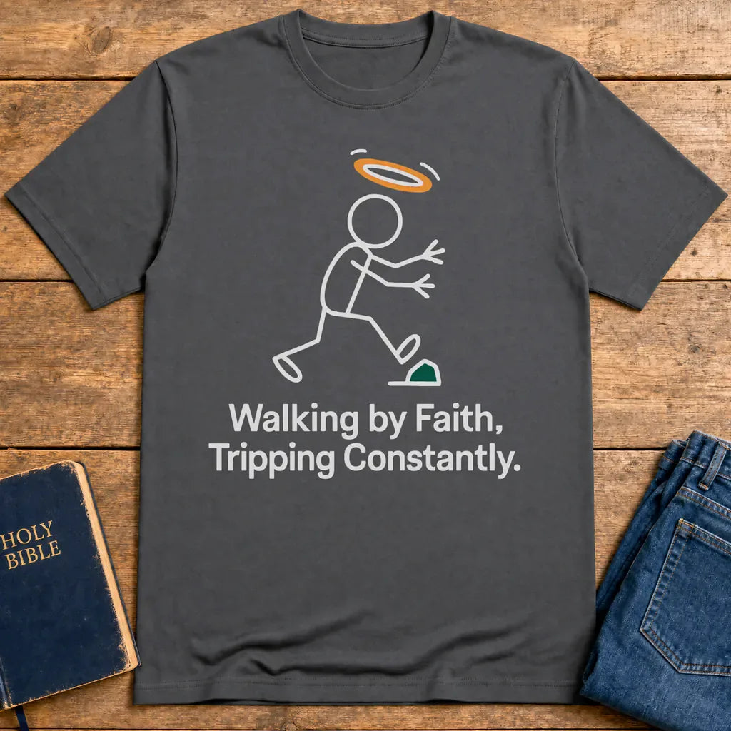 Walk by Faith T-Shirt - Charcoal