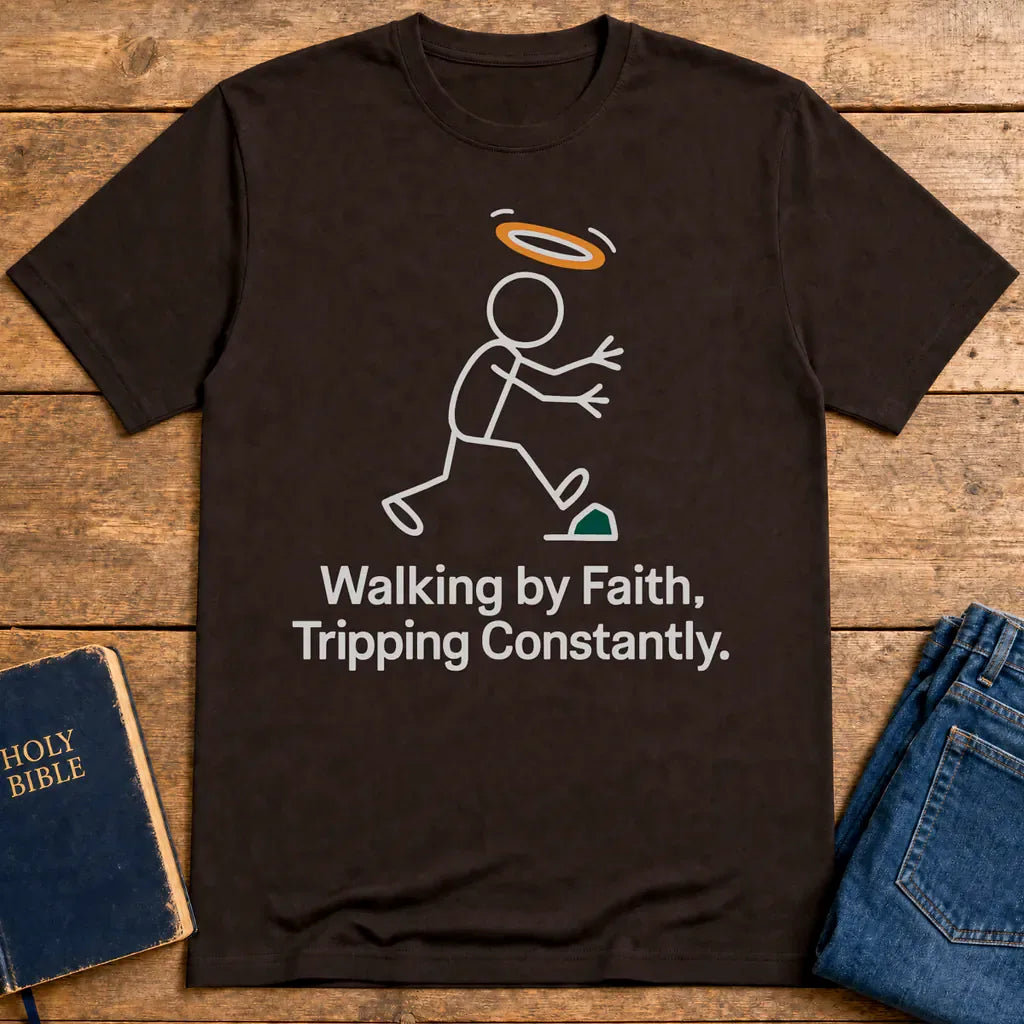 Walk by Faith T-Shirt - Dark Chocolate