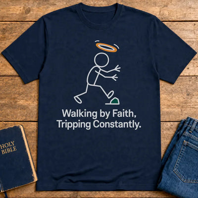 Walk by Faith T-Shirt - Navy