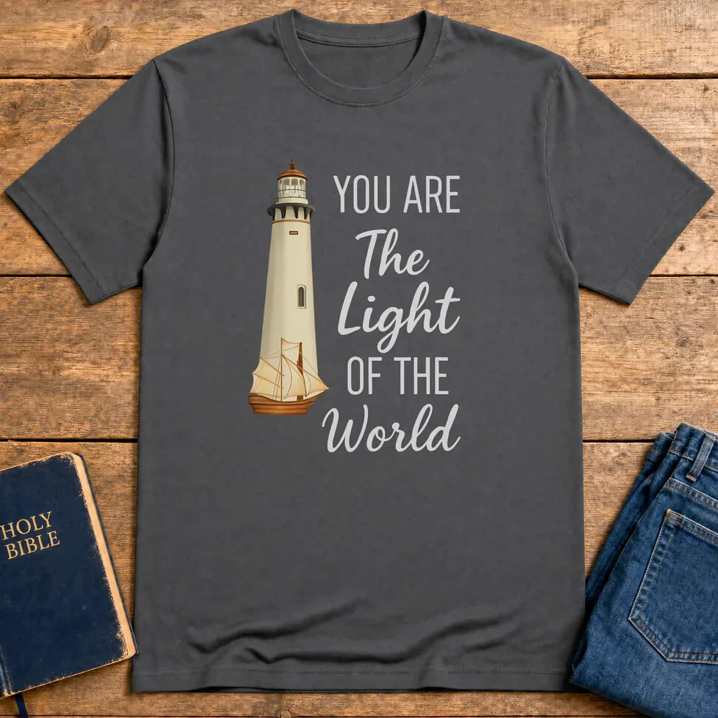 You Are the Light of the World T-Shirt - Charcoal