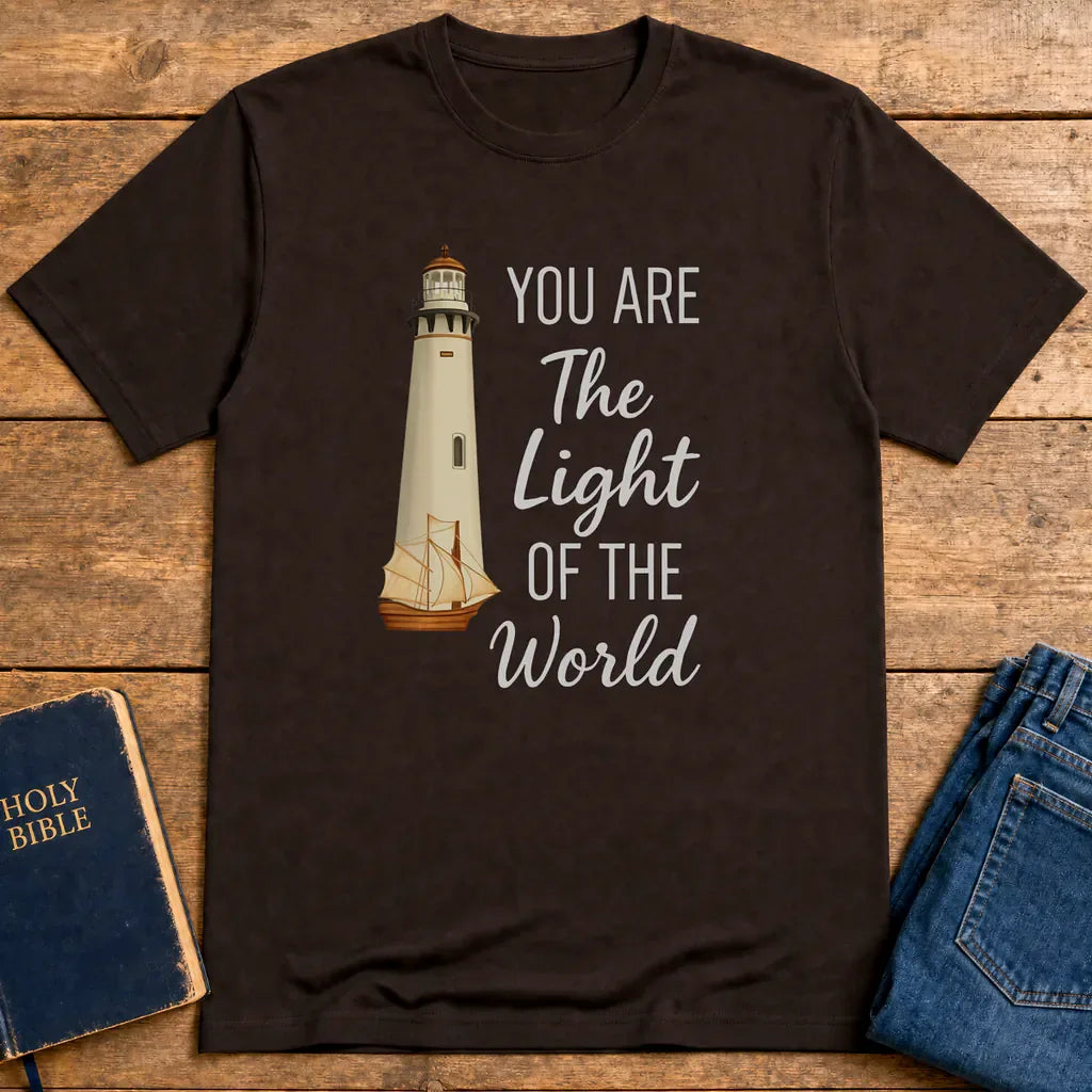 You Are the Light of the World T-Shirt - Dark Chocolate