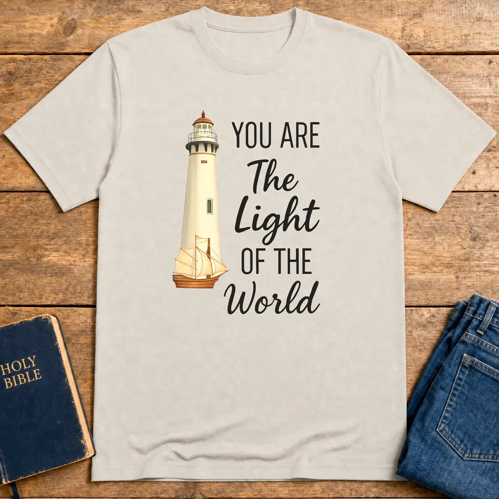 You Are the Light of the World T-Shirt - Ice Grey