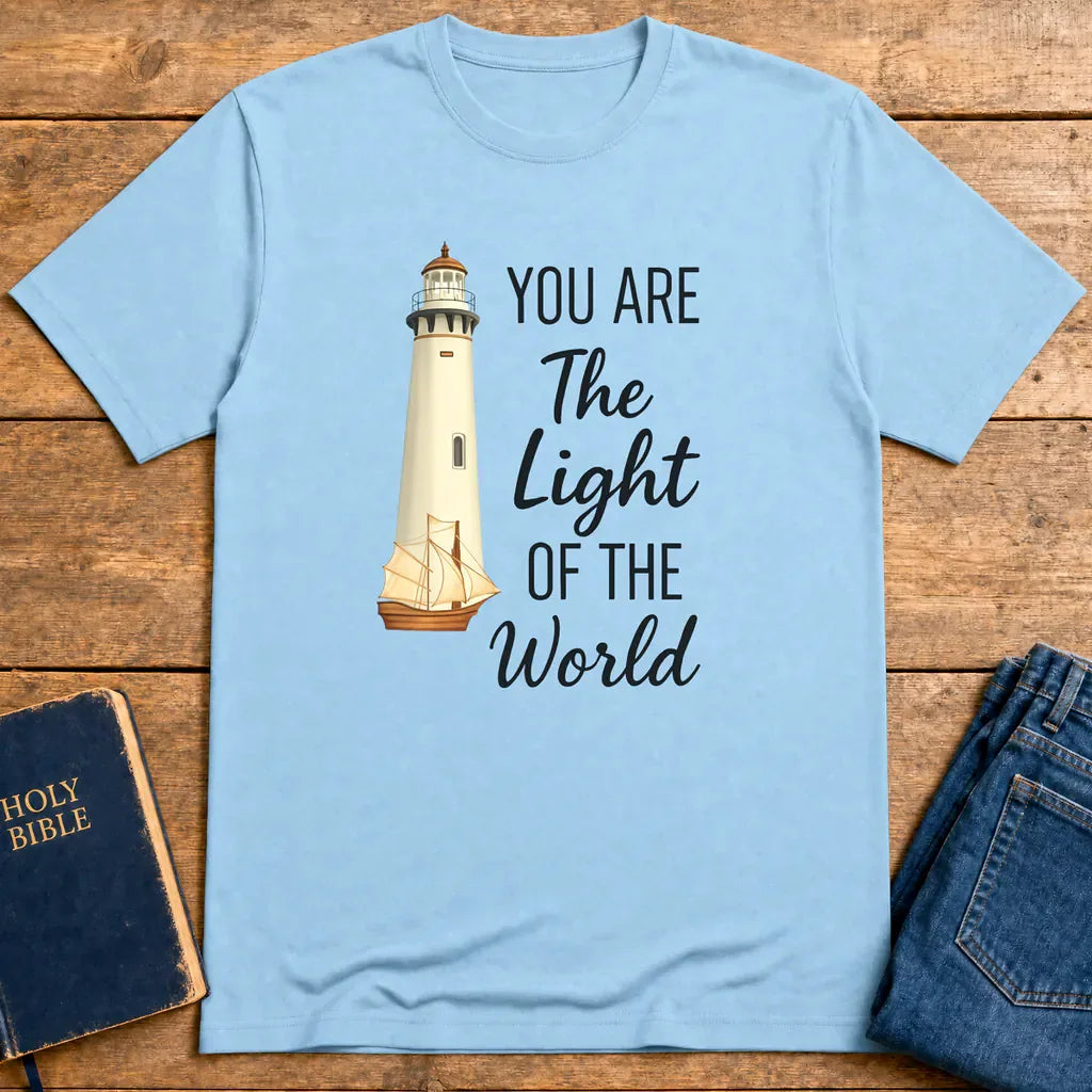 You Are the Light of the World T-Shirt - Light Blue