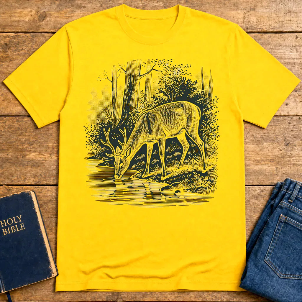 As the Deer Finds Peace T-Shirt - Daisy