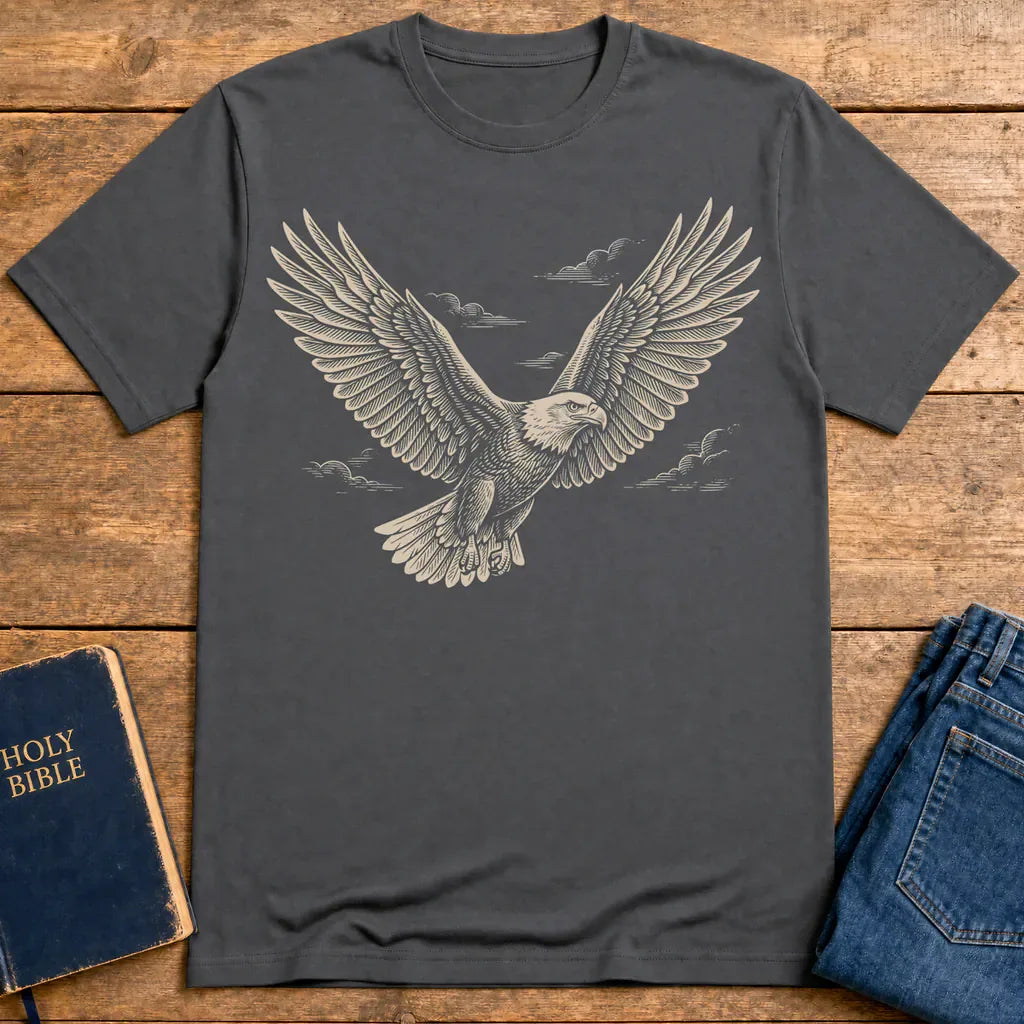 Soaring Eagle Strength T-Shirt - Charcoal