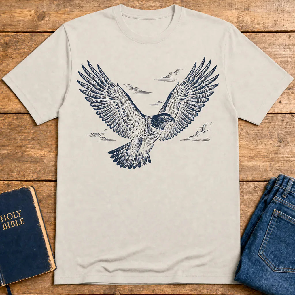 Soaring Eagle Strength T-Shirt - Ice Grey