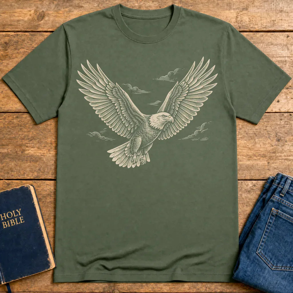 Soaring Eagle Strength T-Shirt - Military Green