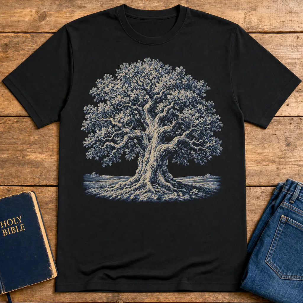 Mighty Oak of Faith T-Shirt - Black