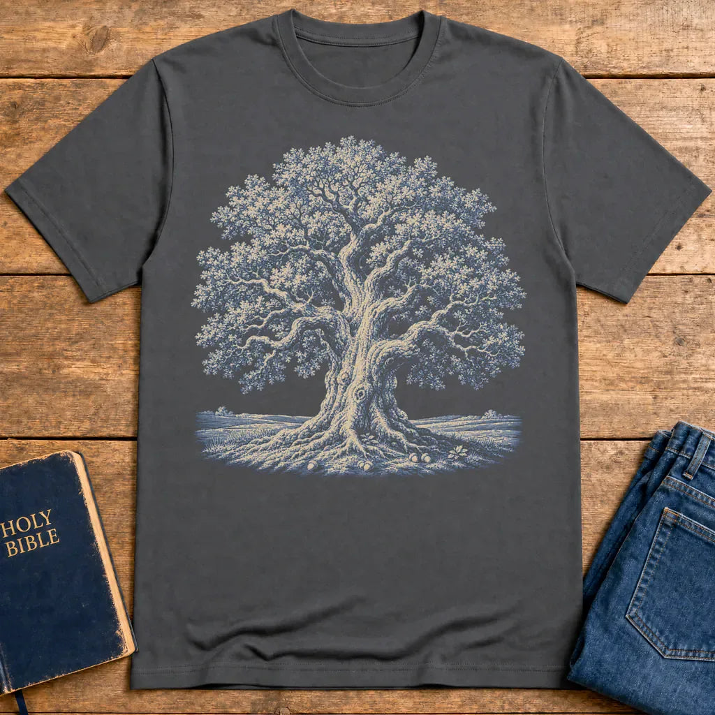Mighty Oak of Faith T-Shirt - Charcoal