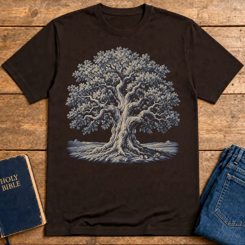 Mighty Oak of Faith T-Shirt - Dark Chocolate