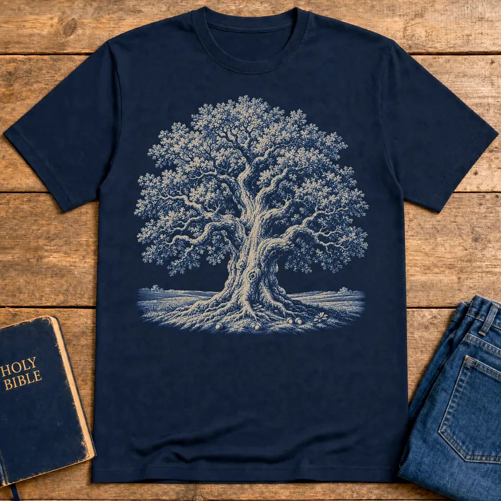 Mighty Oak of Faith T-Shirt - Navy