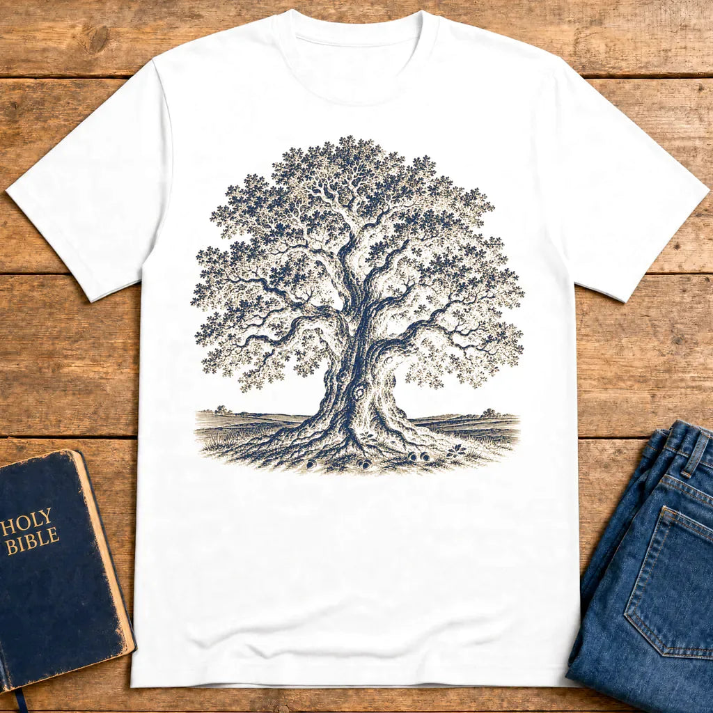Mighty Oak of Faith T-Shirt - White