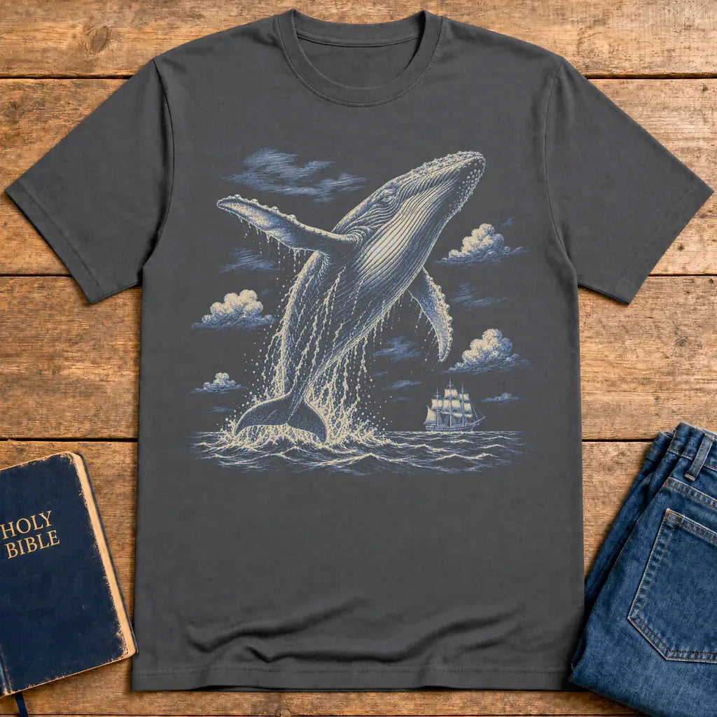 Mighty Whale Voyage T-Shirt - Charcoal