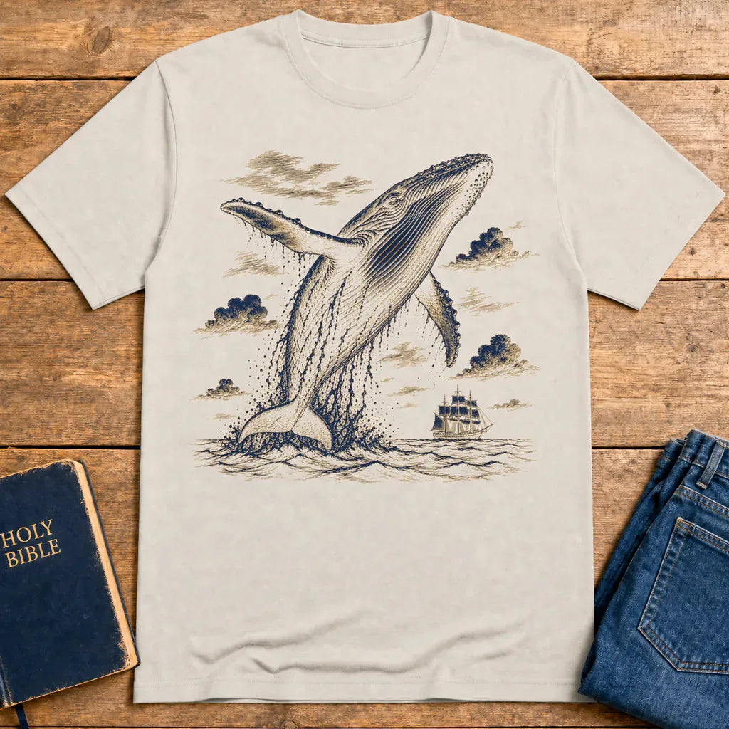 Mighty Whale Voyage T-Shirt - Ice Grey