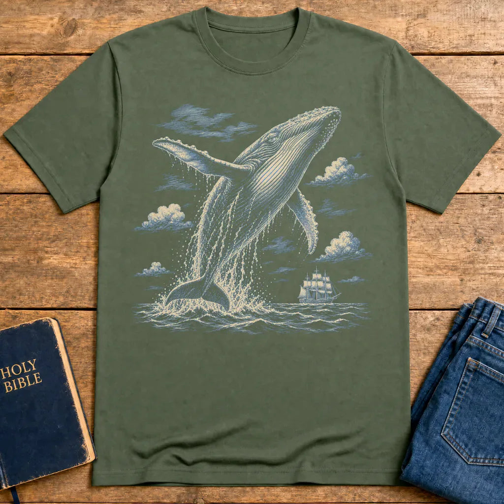 Mighty Whale Voyage T-Shirt - Military Green