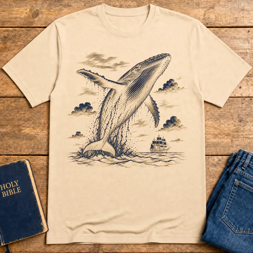 Mighty Whale Voyage T-Shirt - Natural