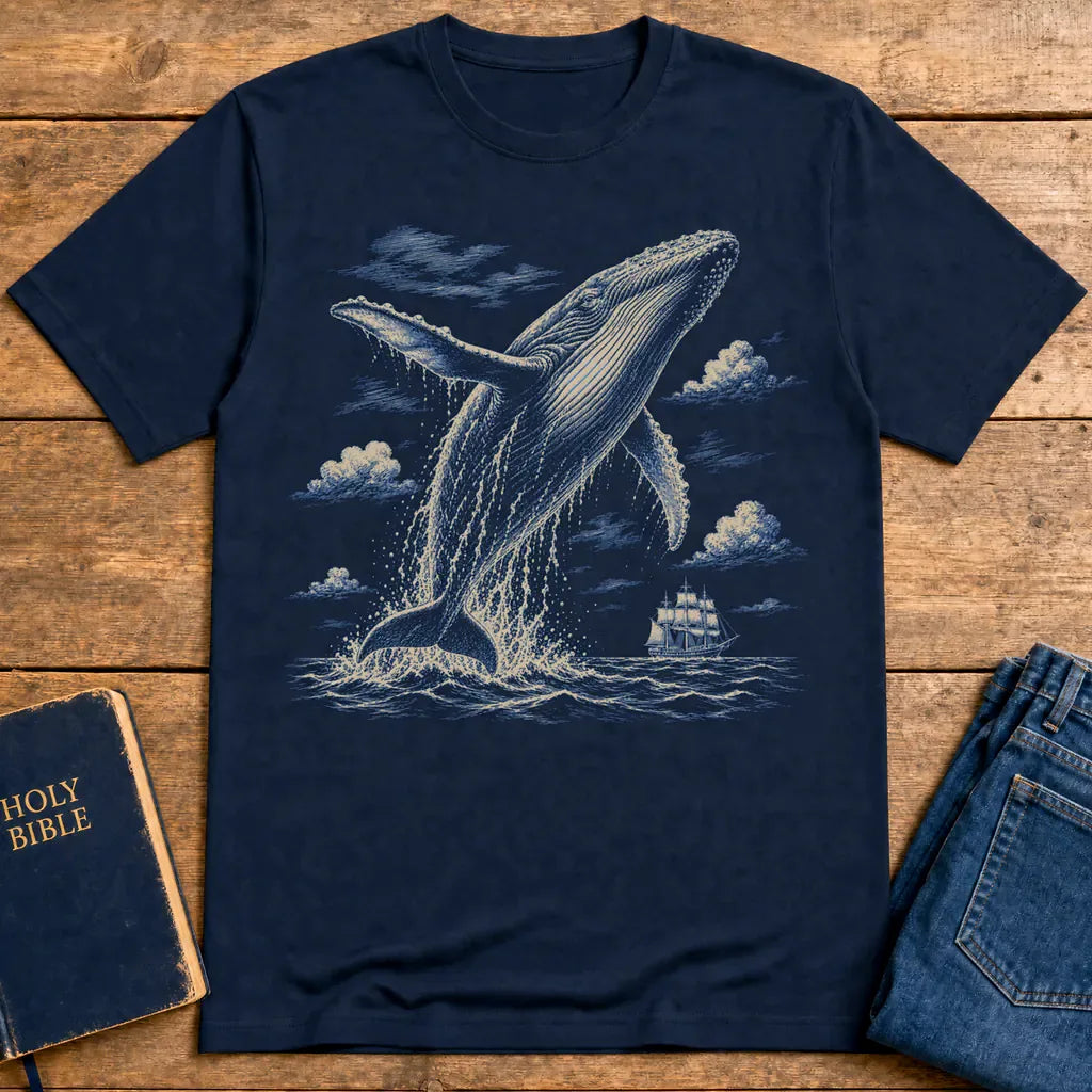Mighty Whale Voyage T-Shirt - Navy