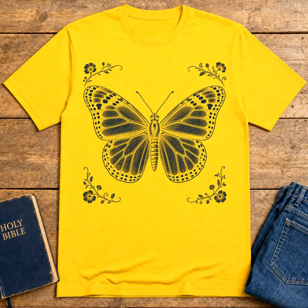 Golden Renewal Butterfly T-Shirt - Daisy