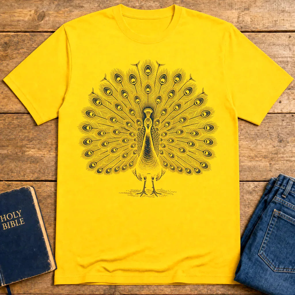 Majestic Glory Peacock T-Shirt - Daisy