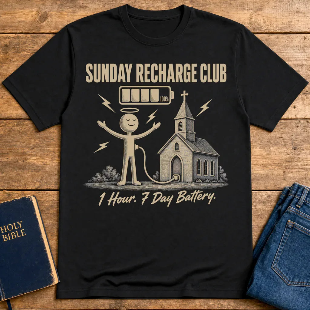 Sunday Recharge Club T-Shirt - Black