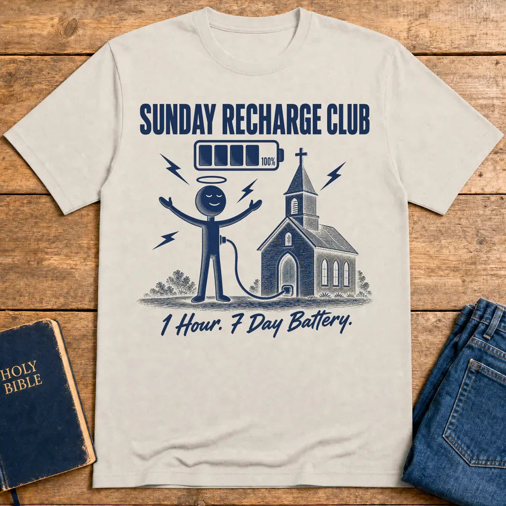 Sunday Recharge Club T-Shirt - Ice Grey