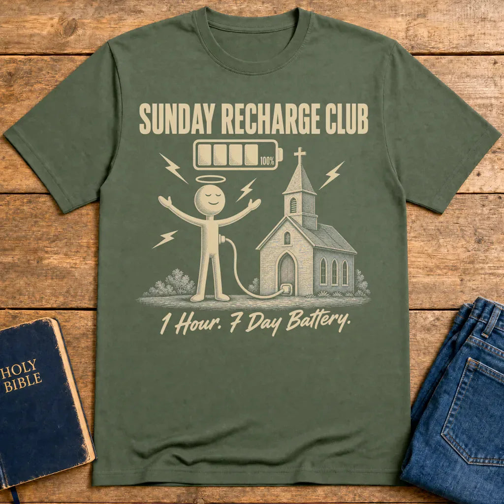 Sunday Recharge Club T-Shirt - Military Green