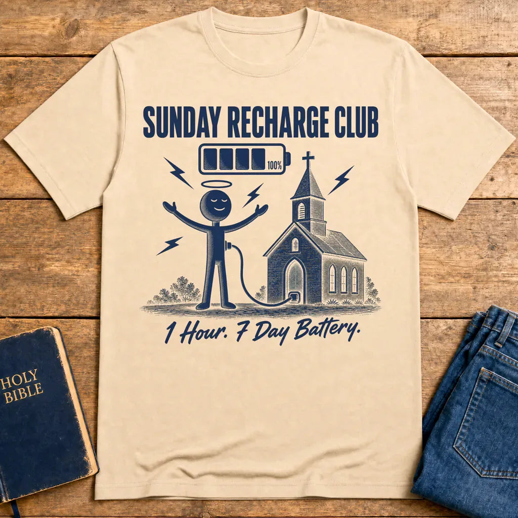 Sunday Recharge Club T-Shirt - Natural