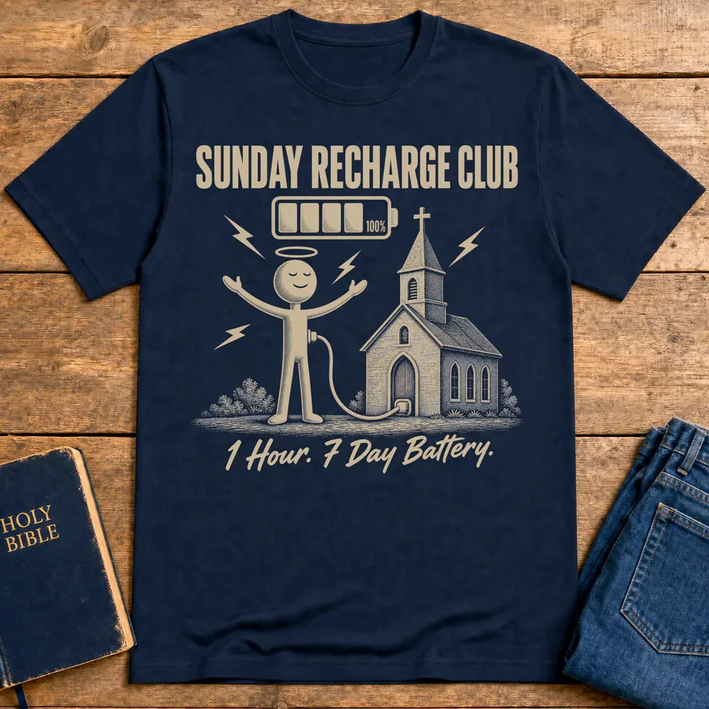 Sunday Recharge Club T-Shirt - Navy