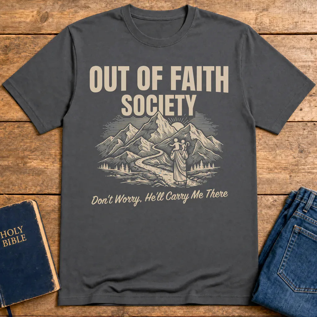 Out of Faith Society T-Shirt - Charcoal