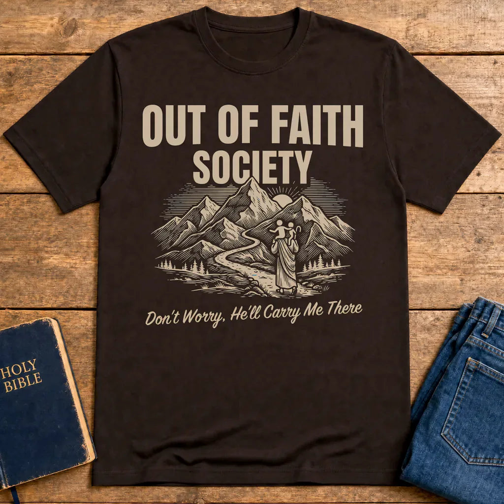 Out of Faith Society T-Shirt - Dark Chocolate