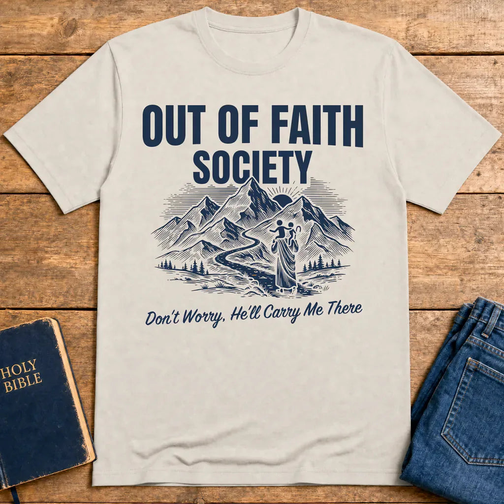 Out of Faith Society T-Shirt - Ice Grey