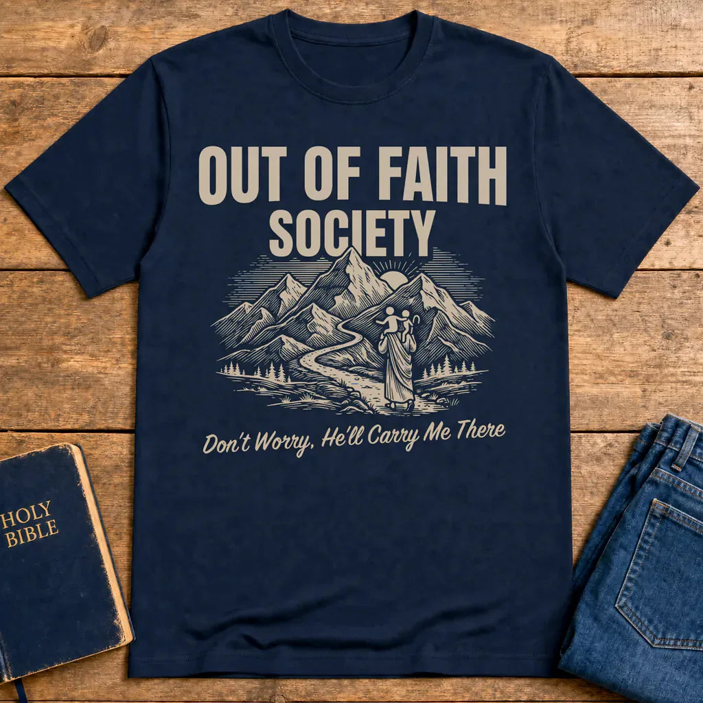 Out of Faith Society T-Shirt - Navy