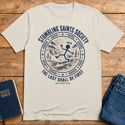 Stumbling Saints Society T-Shirt - Ice Grey