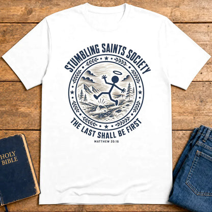 Stumbling Saints Society T-Shirt - White
