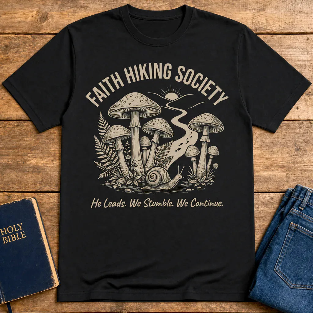 Faith Hiking Society T-Shirt - Black