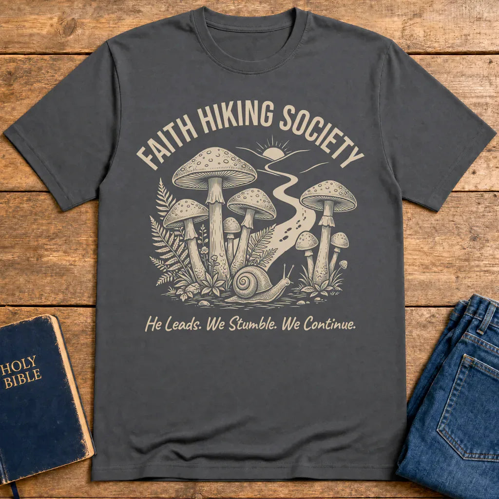 Faith Hiking Society T-Shirt - Charcoal